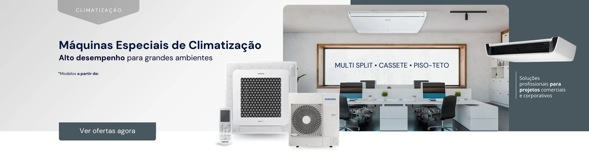 Soluções de climatização para grandes espaços