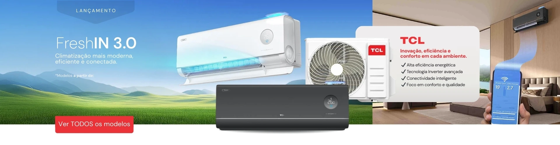 Chegaram os Ar-Condicionados TCL!