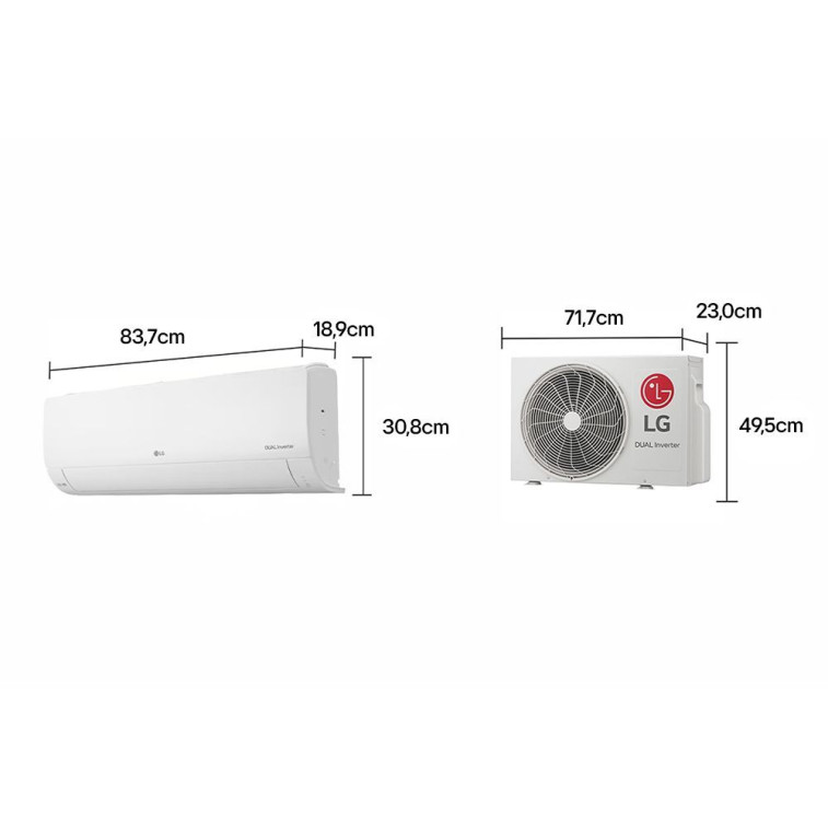 Imagem do produto Ar Condicionado Split LG DUAL Inverter AI Compact 12000 BTUs Frio 220V S3-Q12JAQAC Imagem do produto Ar Condicionado Split LG DUAL Inverter AI Compact 12000 BTUs Frio 220V S3-Q12JAQAC