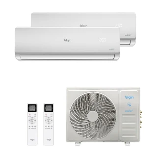 Ar Condicionado Bi Split Elgin 27000 BTUS 2x Hi Wall 18000 Quente e Frio 220V MTQE27C2CB Ar Condicionado Bi Split Elgin 27000 BTUS 2x Hi Wall 18000 Quente e Frio 220V MTQE27C2CB