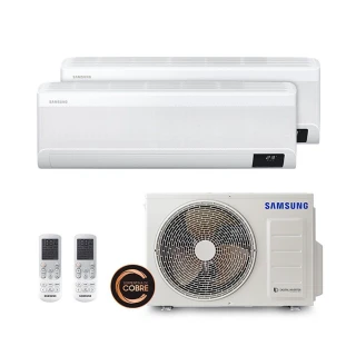 Ar Condicionado Multi Split Samsung 18000 BTUS 2x Evap 12000 Quente e Frio 220V AJ050AXJ2KH-AZ Ar Condicionado Multi Split Samsung 18000 BTUS 2x Evap 12000 Quente e Frio 220V AJ050AXJ2KH-AZ