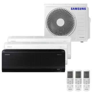 Ar Condicionado Tri Split Samsung Wind Free 28000 BTUs (HW BLACK 09K+09K+18K) Quente e Frio Inverter 220V R410A (AJ080AXJ4KH/AZ) Ar Condicionado Tri Split Samsung Wind Free 28000 BTUs (HW BLACK 09K+09K+18K) Quente e Frio Inverter 220V R410A (AJ080AXJ4KH/AZ)
