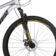Bicicleta Kamp HTKP97G Mountain Bike Aro 29 Alumínio 21V Shimano Prata e Amarela
