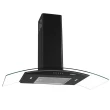 Coifa de Parede Nardelli Vidro Curvo Clean 90cm Aço Pintado Exaustor Depurador Preto 110V