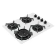 Cooktop a Gás Embutido ITATIAIA Itaplus 3700000493 4 Bocas Vidro Temperado Tripla Chama Branco