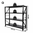Estante de Aço Industrial Preta Gallant 200kg 2,00m x 2,00m x 0,60m (GPR39ALCMA-PT)