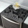 Fogão Fischer Gran Cheff de Embutir 5 Bocas Mesa de Vidro Com Dourador 110L Silver 28550-6554