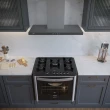 FOGAO FISCHER GRAN CHEFF DE EMBUTIR 5 BOCAS SILVER MESA DE VIDRO COM DOURADOR 127V (28550 - 65542)