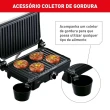 Grill Arno GNOX Dual com Abertura de 180° Antiaderente 1100W Inox 110V