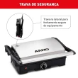 Grill Arno Dual GNOX com Abertura de 180° Chapa Dupla 1100W Inox 220V