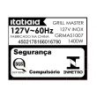 Grill Elétrico Itatiaia Master Chapa Dupla 180° Antiaderente 1400W Inox 110V