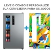 Kit Cervejeira Frost Free 82L com Ímã Personalizado Painel Touch LED Prata Midea 110V MDRX150FGG501 