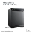 Lava-Louças Midea Smart Home Black Inox 14 Serviços 127V MDWEF1433GBS1