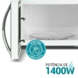 Micro-ondas de Bancada Philco PMO38E 33L 1400W com Funções Especiais Prata 110V