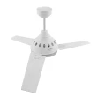 Ventilador de Teto 126W 42 cm 3 Pás 3 Velocidades Branco Cancun BVT01B 110V